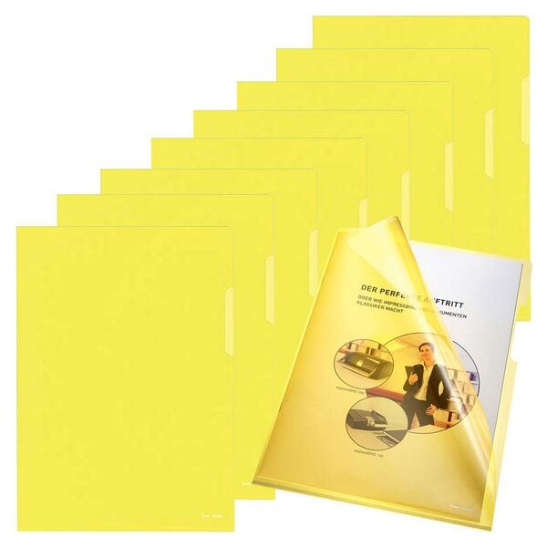 bene 100er-Pack Sichthllen - A4 - glasklar - farbig