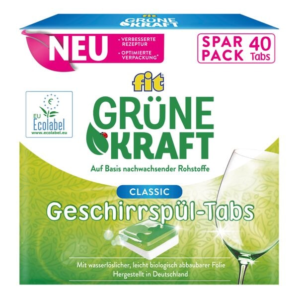 fit Grne Kraft 40er-Pack Geschirrspl-Tabs Grne Kraft Classic