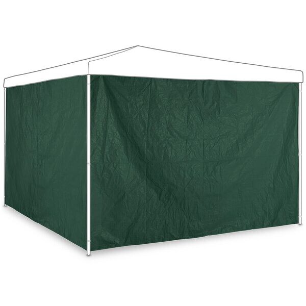 relaxdays 2er-Set Seitenteile fr Pavillon 3x2m dunkelgrn