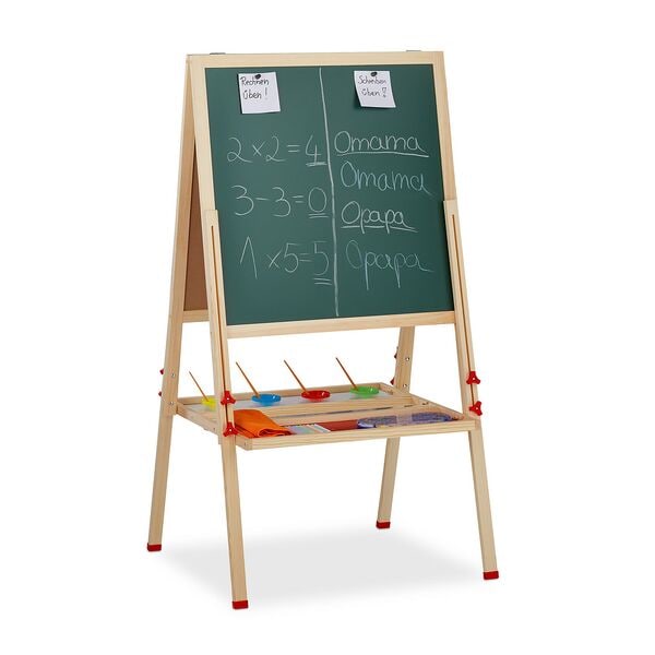 relaxdays Kinder-Standtafel mit Whiteboard