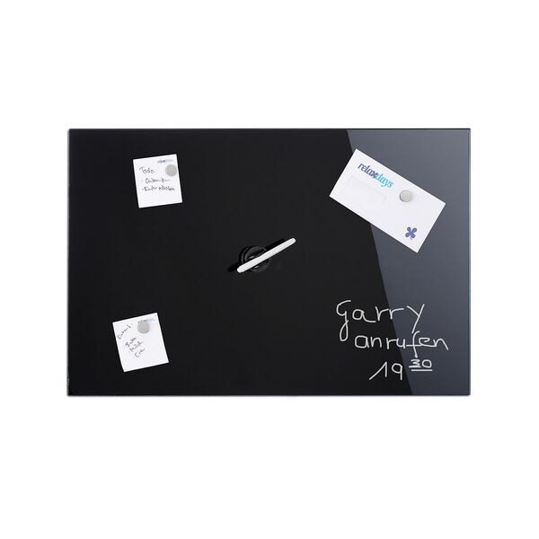 Relaxdays Glas-Magnettafel verglast, 80x50 cm