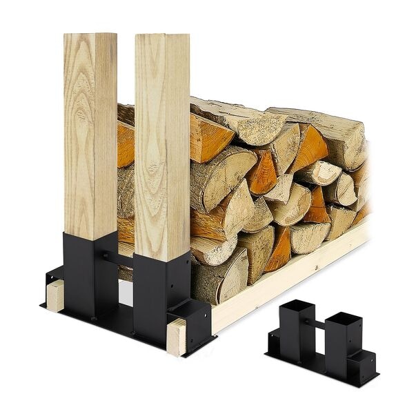 relaxdays 2er-Set Holzstapelhilfe relaxdays 2er-Set Holzstapelhilfe
