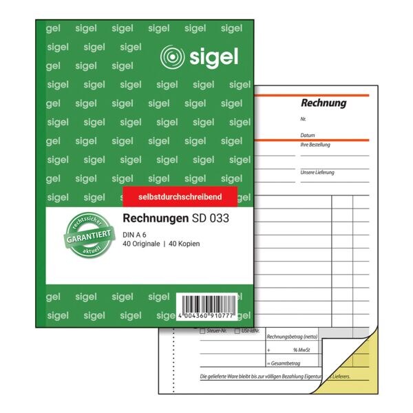 Sigel Formularbuch »Rechnung« SD033 Sigel Formularbuch »Rechnung« SD033