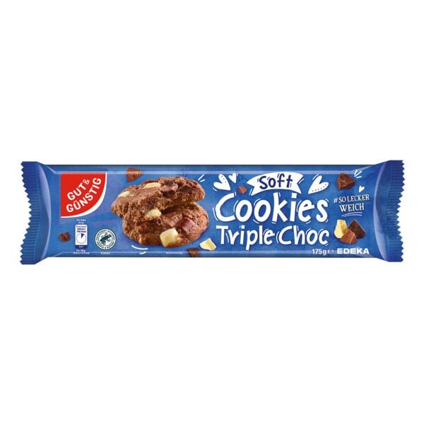 Gut und Gnstig Soft Cookies Triple Choc 175 g