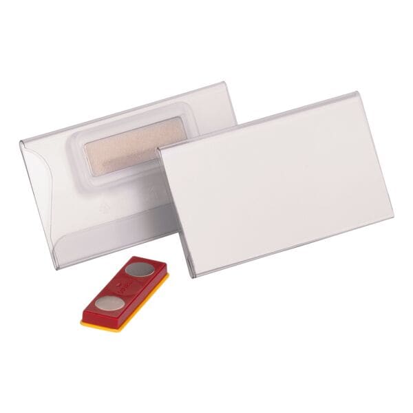 Durable 25er-Pack Namensschilder mit Magnet verdrehsicher 75 x 40 mm Durable 25er-Pack Namensschilder mit Magnet verdrehsicher 75 x 40 mm