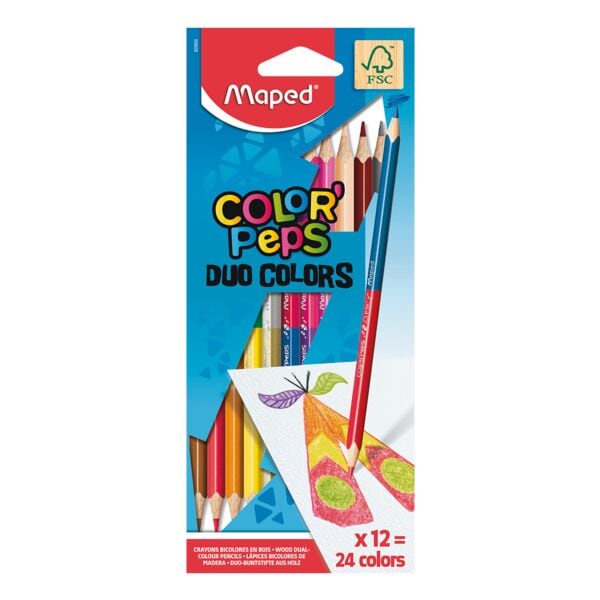Maped 12er-Pack Buntstifte mit 2 Spitzen »Color'Peps Duo«