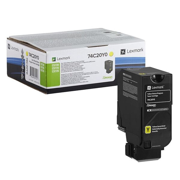 Lexmark Toner 74C20Y0  CS720DE gelb