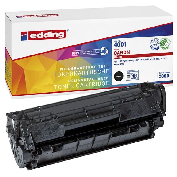 Edding Toner ersetzt Canon »FX10« schwarz Edding Toner ersetzt Canon »FX10« schwarz