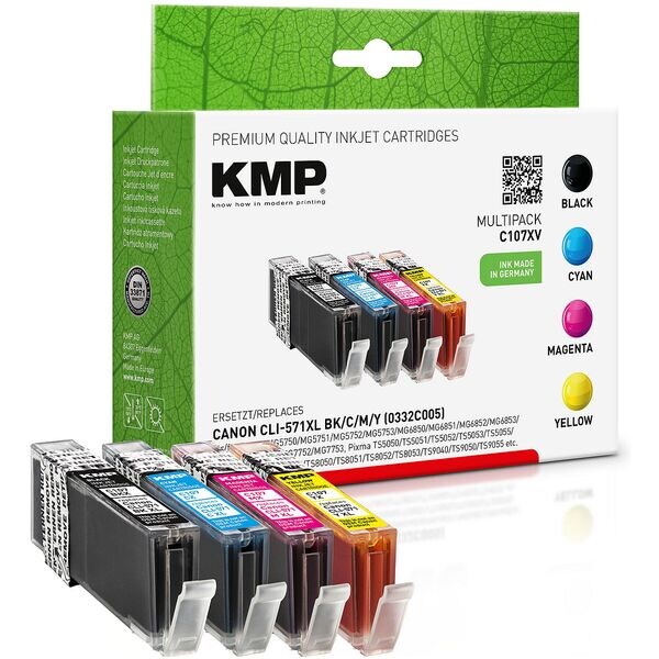 KMP Tintenpatrone ersetzt Canon »CLI-571BK/C/M/Y XL« KMP Tintenpatrone ersetzt Canon »CLI-571BK/C/M/Y XL«