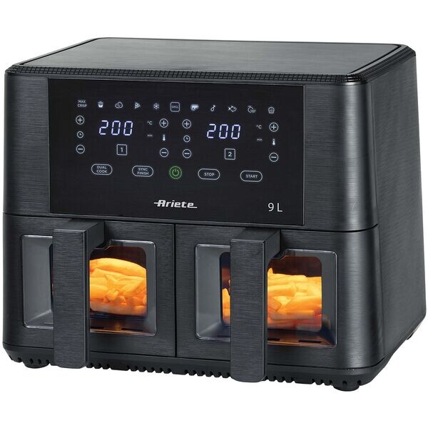Ariete Heiluftfritteuse Airy Fryer Dual 9 Liter (2x 4.5)