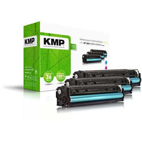 KMP Toner-Set ersetzt HP »HP 128A« CF371AM cyan, magenta, gelb