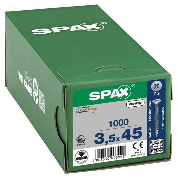 SPAX Universalschrauben Z2 Senkkopf WIROX 3,5 x 45 mm 1000 Stück