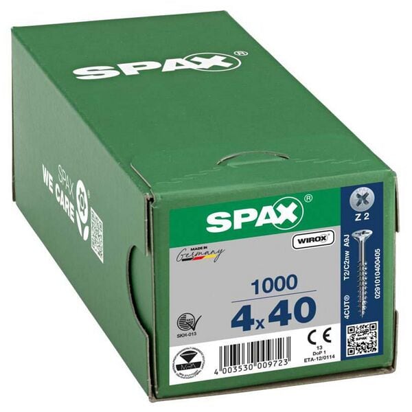 SPAX Universalschrauben Z2 Senkkopf WIROX 4 x 40 mm 1000 Stück