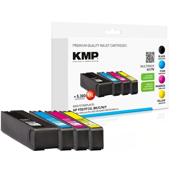 KMP Tintenpatronen-Set ersetzt HP 970XL / 971XL