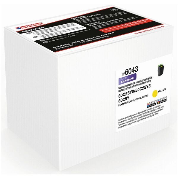 Edding Toner ersetzt Lexmark 80C2SY0 gelb