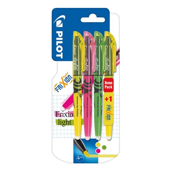 Pilot Textmarker-Set Frixion light 3+1 Bonus Pack Keilspitze