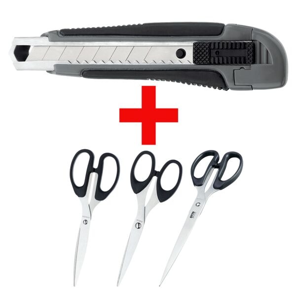 OTTO Office Cutter 18 mm inkl. Scheren-Set 15 / 20 / 25 cm