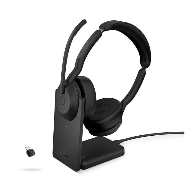 Jabra Stereo Headset »Evolve2 55 UC USB-C« mit Ladestation