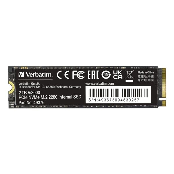 Verbatim Vi3000 2 TB, interne SSD-Festplatte, M.2 2280
