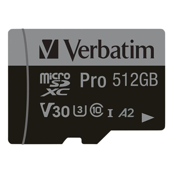 Verbatim microSDXC-Speicherkarte 512 GB »Pro U3« Verbatim microSDXC-Speicherkarte 512 GB »Pro U3«