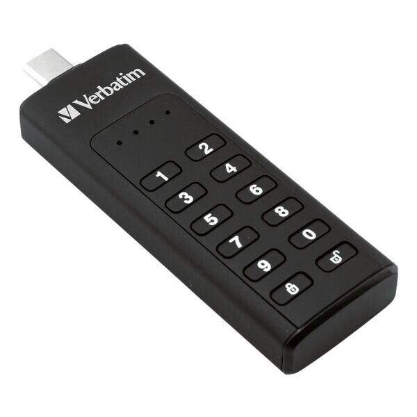 USB-Stick 128 GB Verbatim Keypad Secure USB 3.2 Gen 1 mit Passwortschutz