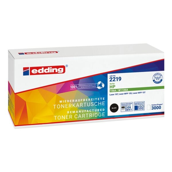 Edding Toner ersetzt HP W1106A HP 106A schwarz