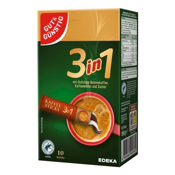 10er-Pack Kaffeesticks 3in1