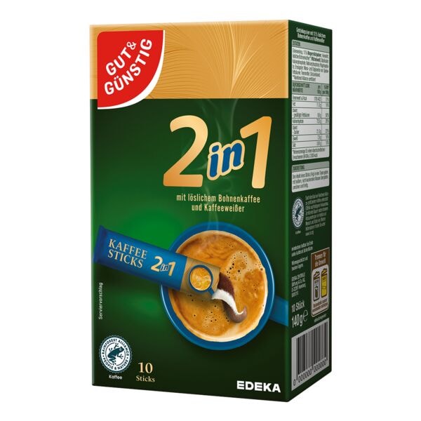 Gut & Gnstig 2in1 Lslicher Kaffee 140 g