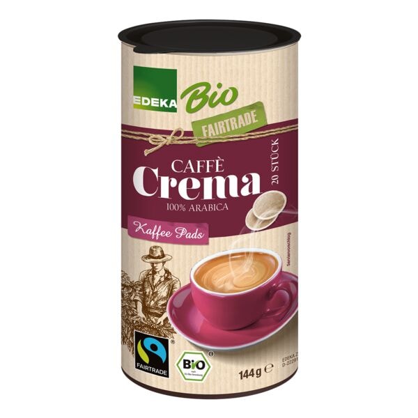 EDEKA Bio Caff Crema Fairtrade Kaffeepads 144 g
