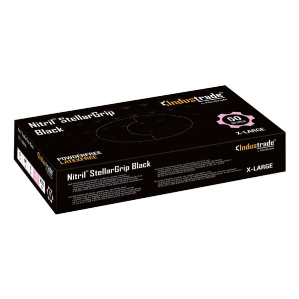 50 MEDITRADE Einmalhandschuhe Nitril® StellarGrip Nitril, Größe XL schwarz