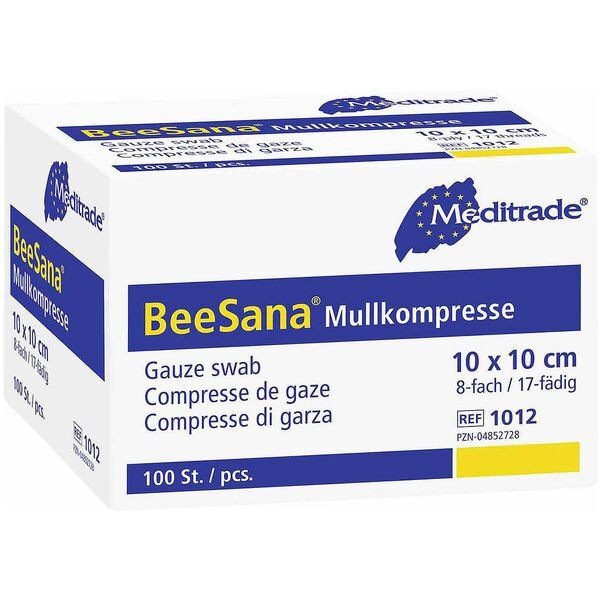 Meditrade 100er-Pack Mullkompresse 8-fach 10 x 10 cm Meditrade 100er-Pack Mullkompresse 8-fach 10 x 10 cm
