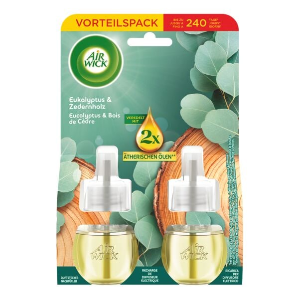 AIR WICK 2er-Set Duftölflakon-Nachfüller »Eukalyptus & Zedernholz« 2x 19 ml