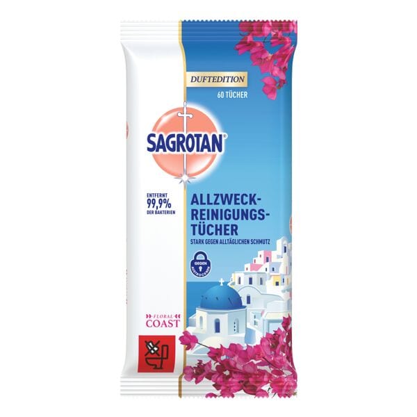 Sagrotan Allzweckreinigungstücher »Floral Coast« 60 Stück