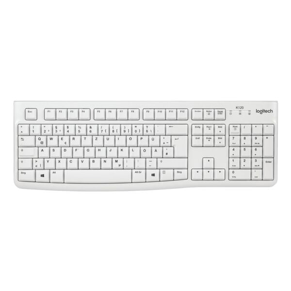 Logitech Kabelgebundene Tastatur K120 wei