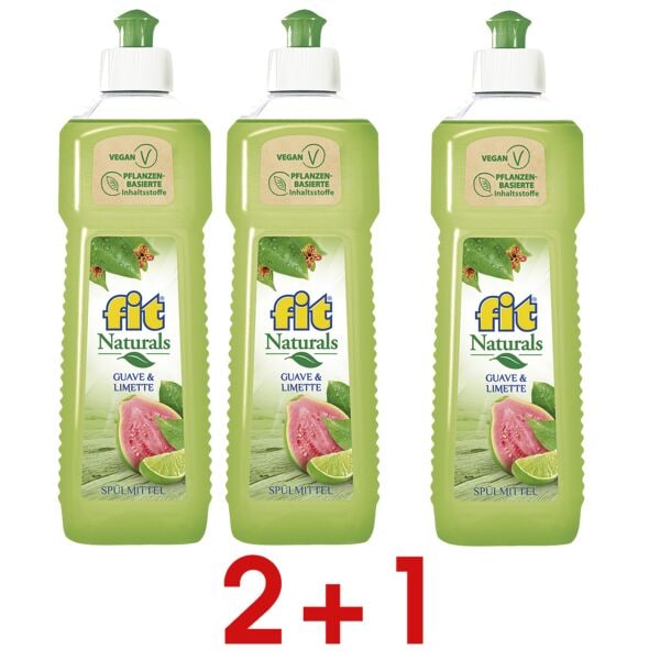 fit Grüne Kraft 2+1 Aktion: Geschirrspülmittel »Naturals Guave & Limette« 500ml fit Grüne Kraft 2+1 Aktion: Geschirrspülmittel »Naturals Guave & Limette« 500ml