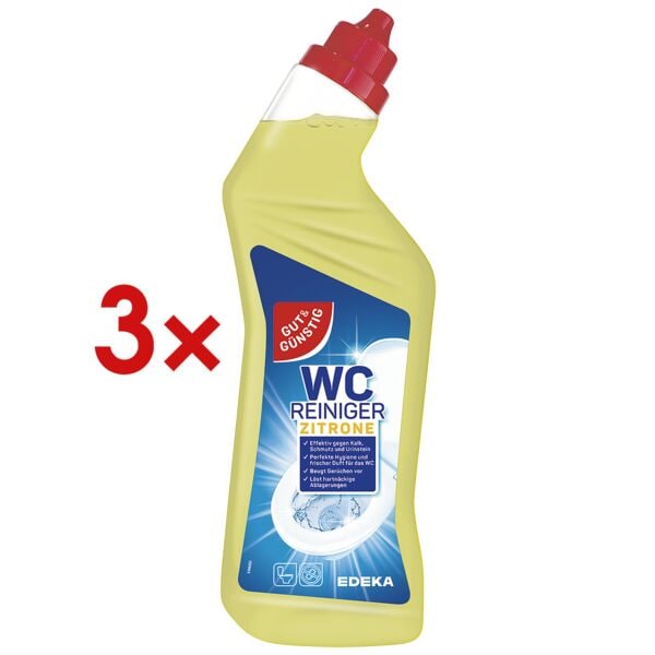 Gut und Günstig 3x WC Reiniger »Zitrone« 1 L Gut und Günstig 3x WC Reiniger »Zitrone« 1 L
