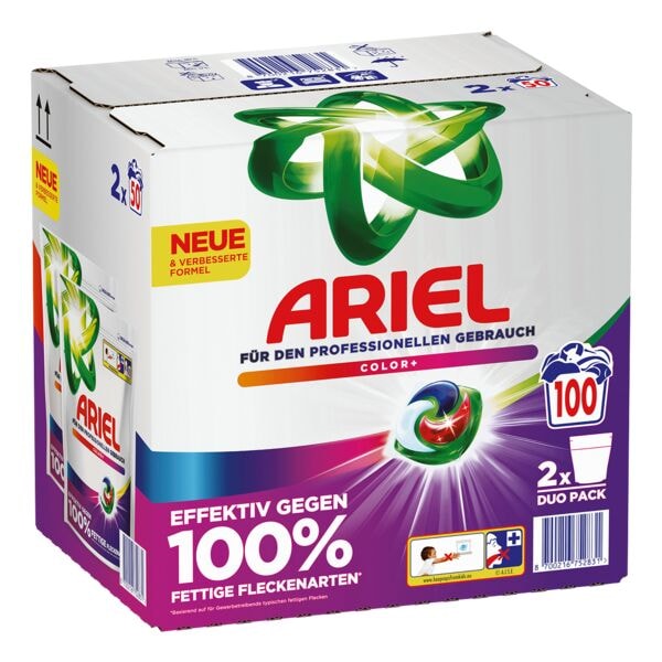 ARIEL Professional Colorwaschmittel Pods Professional All-in-1 Color+ 100 WL (2x 50 Pods)