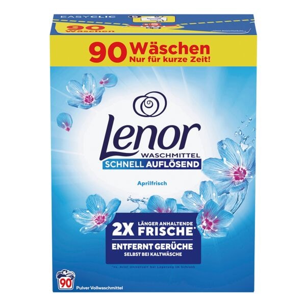 Lenor Vollwaschmittel Pulver Aprilfrisch 90 WL