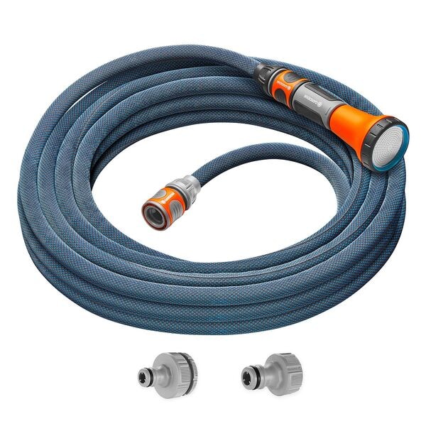 GARDENA Liano Xtreme 10m SET (Komplett-Set) Textilschlauch Gartenschlauch
