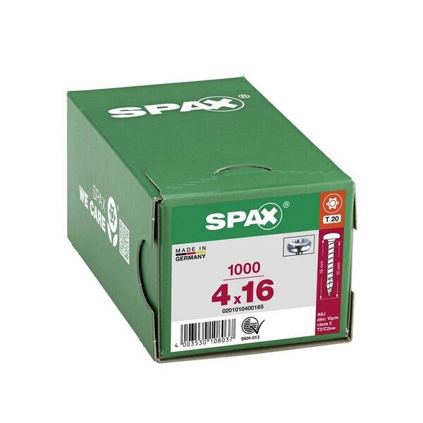 SPAX Universalschrauben T20 Halbrundkopf WIROX 4 x 16 mm 1000 St.