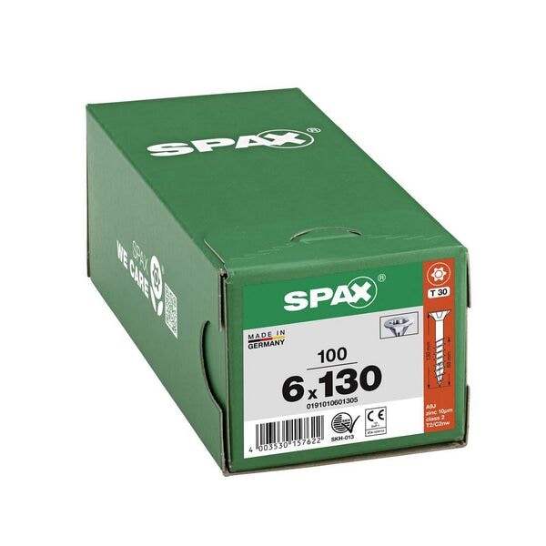 SPAX Universalschrauben T30 Senkkopf WIROX 6 x 130 mm 100 St.