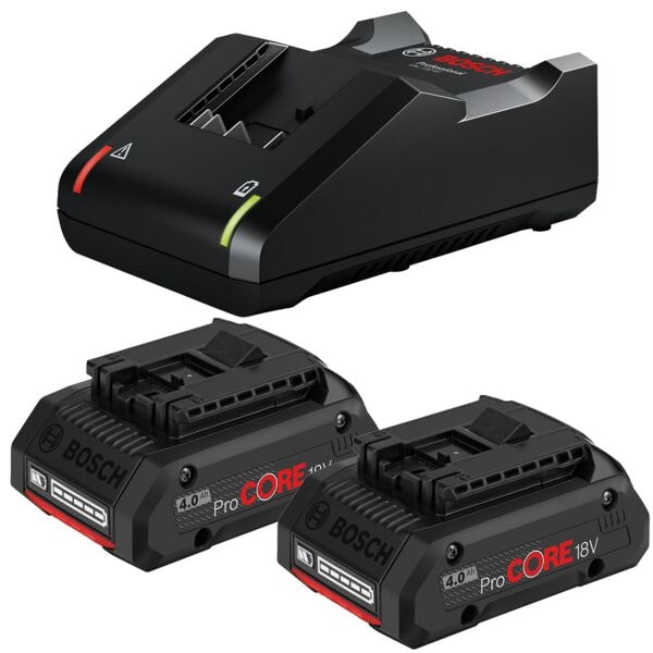 BOSCH ProCore 18V Akkus im Starter-Set 2x 4 Ah inkl. Ladegert