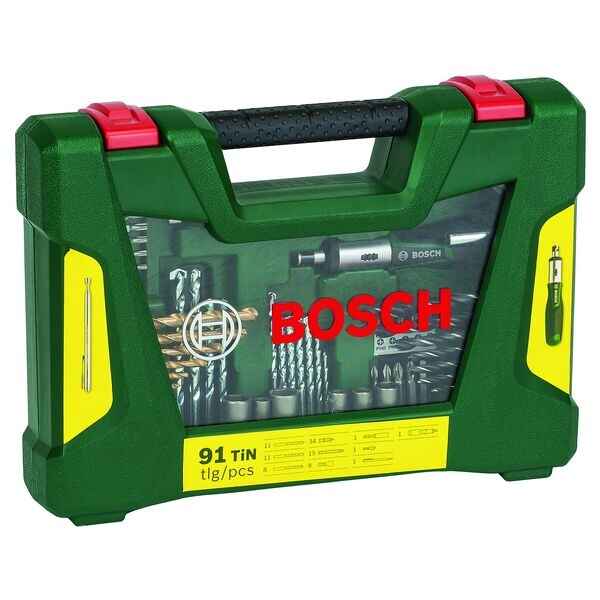 BOSCH Bohrer- und Bit-Set V-Line Box 91-teilig