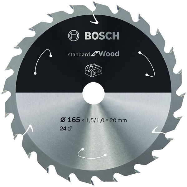 BOSCH Kreissgeblatt Standard for Wood 165,0 mm 24 Zhne