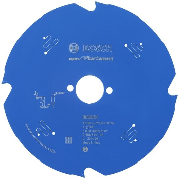 BOSCH Kreissgeblatt EXPERT for Fiber Cement 190,0 mm 4 Zhne