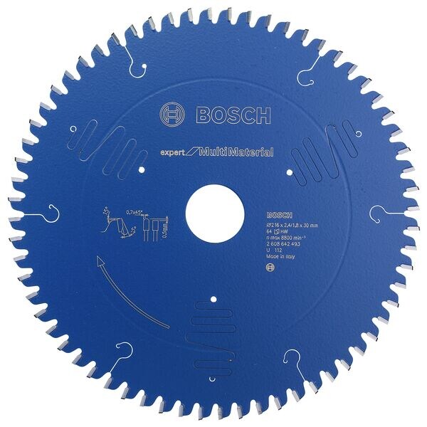 BOSCH Kreissgeblatt EXPERT for Multi Material 216,0 mm 64 Zhne