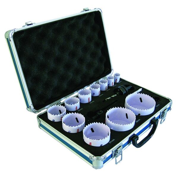 makita Lochsgen-Set Sanitr 14-teilig HSS-BiM D-47298