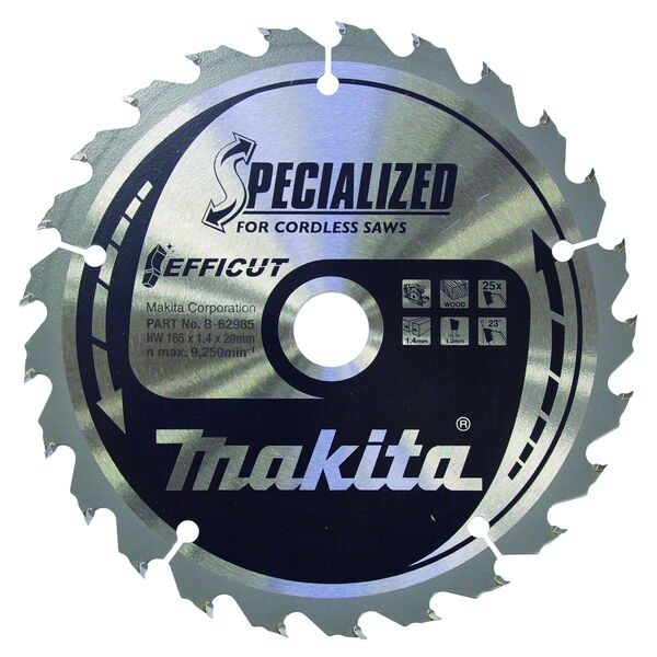 makita Kreissägeblatt »B-62985 EFFICUT« 165,0 mm 25 Zähne makita Kreissägeblatt »B-62985 EFFICUT« 165,0 mm 25 Zähne