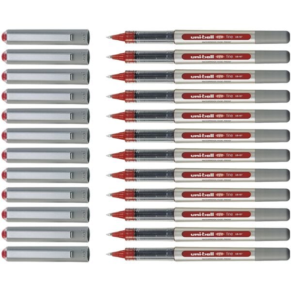 12x Tintenroller uni-ball eye fine UB-157 dokumentenecht