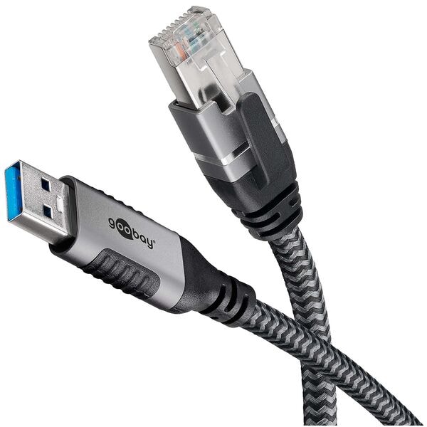 goobay USB A 3.0/RJ45 CAT 6 Adapterkabel 3.0 m